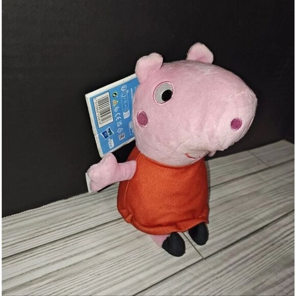 Peppa Pig Talking Plush Toy 2023 Hasbro eOne 8" Red Dress Children TV - Picture 4 of 7